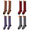 Cute Cartoon Pumpkin Doll Long Tube Socks For Kids Polyester Fabric Friction-resistant Striped/plaid Pattern Packaged In A Bag