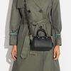 Coach Rowan 18 Zip Closure Crossgrain Leather Handheld Shoulder Crossbody Bag Small Women Bags Black CH157-IMBLK