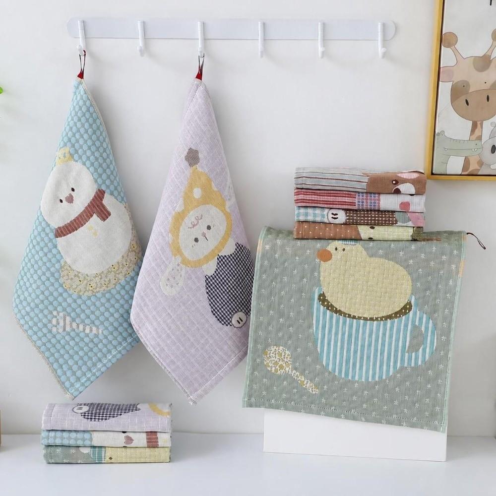 34x40cm Large Hand Towel 4 Layer Cotton Gauze Tea Towel New Kitchen Towel Kindergarten Children
