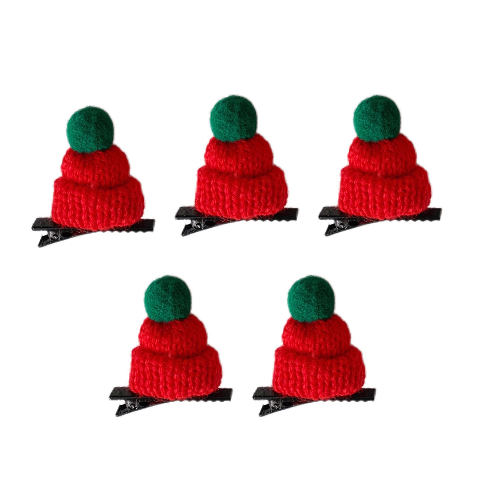 

Плюшевые Мини Рождественские Шляпки Заколки для Волос для Женщин и Детей Мягкий Акрил Праздничный Головной Убор Вечерние Накладные Волосы Аксессуары для Волос 5