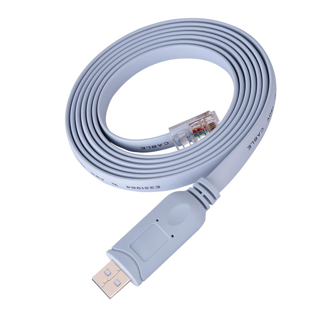 USB2.0 Male to RJ45 Male CAT5 Serial Console Flat Cable for Cisco Routers Switches