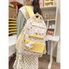 Schoolbag New High-value Korean Backpack Female Student Schoolbag Cute Contrasting Color Lightweight Large-capacity Junior High School High School 