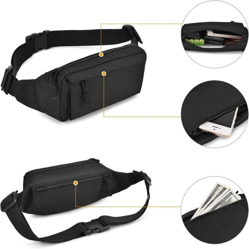 Tactical Waist Pack for Men Waterproof Wear-resistant Belt Bag Multi-pocket Fanny Pack for Hiking Travel Daily Commute