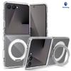 Applicable to Samsung z flip8 transparent mobile phone case folding Fold8 anti-drop two-in-one with rotating bracket protective case