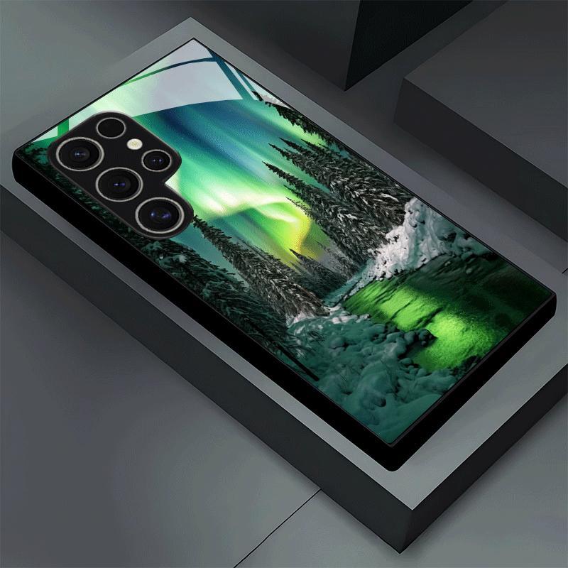 Exquisite Luxury High-end PhoneCase Glass TPU PhoneCase for Samsung Galaxy S26 S25 S24 S23 S22 S21 FE,Ultra,Plus Dropresistant