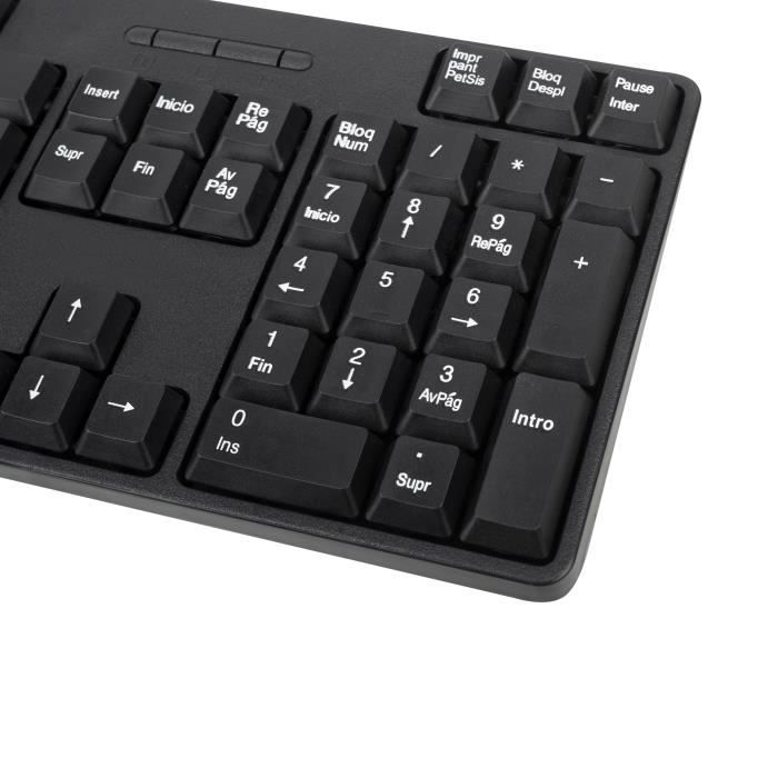 Ensemble Clavier Et Souris Sans Fil - Ngs - Euphoria Kit - Récepteur Nano USB - Noir - Espagnol