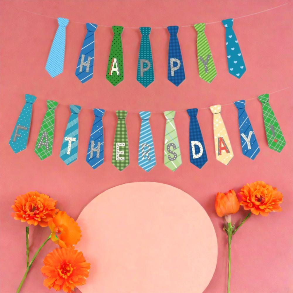 Paper Happy Father's Day Tie Banner Festival Father's Day Ornament  Father's Day Decor