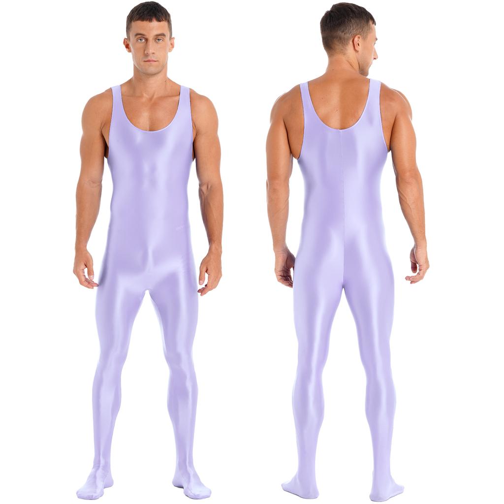Sleeveless Full Body Jumpsuit Mens Suit Onepiece Jumpsuit Bodystocking Nightwear