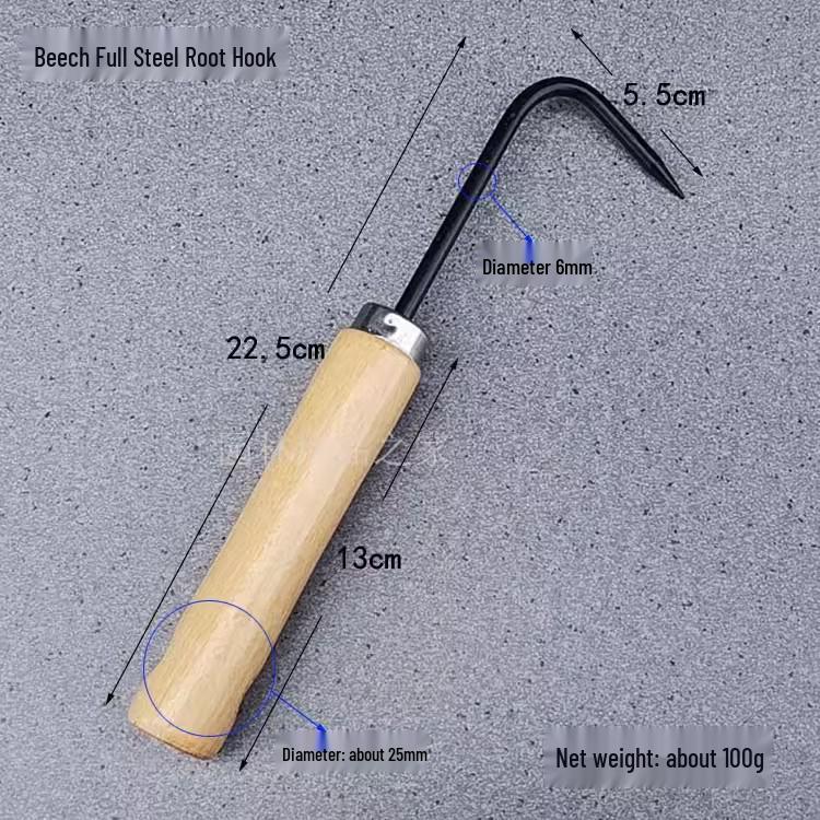 Beech Wood Single Claw Root Hook for Bonsai Maintenance and Soil Loosening