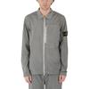 STONE ISLAND Ss25 Nylon Metal Solid Logo Patch Zip Long Sleeve Jacket Men Jackets Silver-Gray K1S1512000-05S0019-V0061
