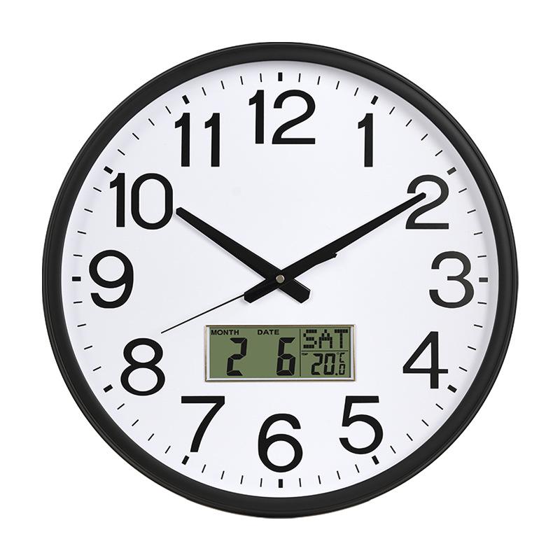 Silent Large Wall Clock with Creative Design for Living Room - Hole-Free Hanging