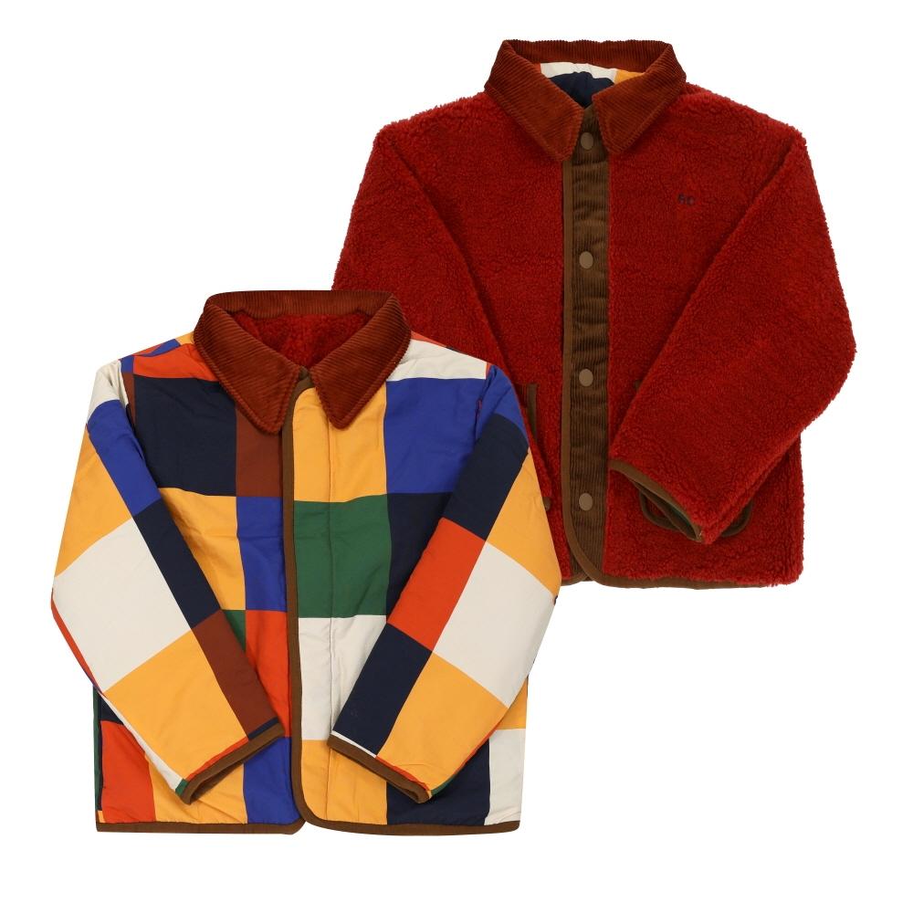 

Bobo Choses Multi Color Tile Reversible Fleece Kids Jacket B225ac122 B225AC122 (8A)
