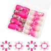 Press on Nail French Tip Square Nail Tips Fake Nail with Designs Artificial Acrylic Nail Full Cover Acrylic False Nail