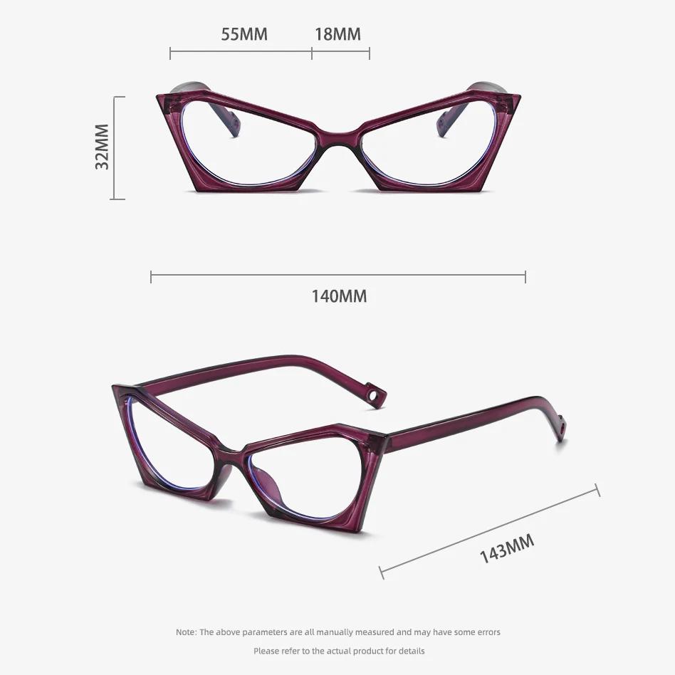 Vintage Anti Blue Light Optical Cat Eye Butterfly Glasses - Women Luxury Brand Designer Myopia Prescription New Sexy Eyewear Frame