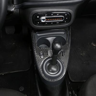 Naklejka Pokrywa Modyfikacja Dekoracji Wnętrza Samochodu z Włókna Węglowego Dla Benz Smart 453 Fortwo 2015- Akcesoria do Stylizacji Samochodu