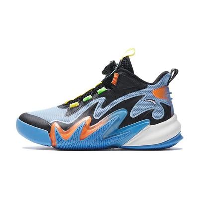 Kids Crazy Tide 2 Shock Absorbing Breathable Low Top Basketball Shoes Kids Sneakers Blue Black A312331131-2