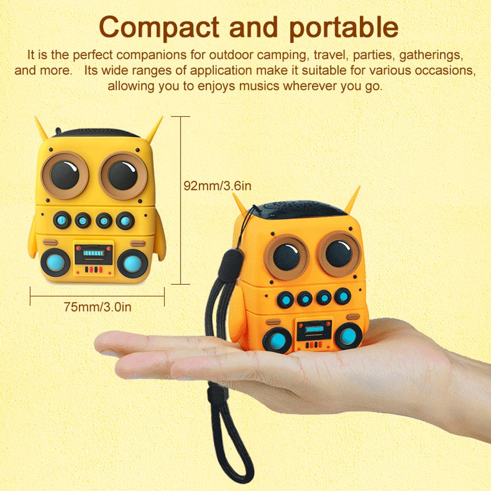 Cartoon BT Speaker Portable Wireless Speaker Stereo Sound Waterproof Support BT/FM/TF Card for