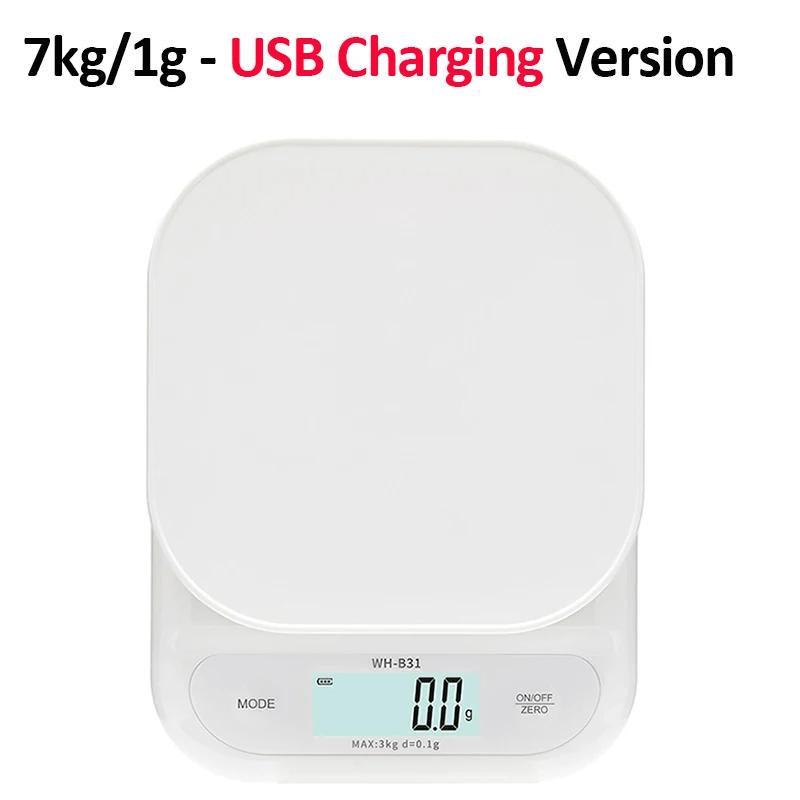 WH-B31 Kitchen Scale LCD Display USB Charging/Battery High Precision Kitchen Electronic Scale Tea Scale Weighing Baking Tools