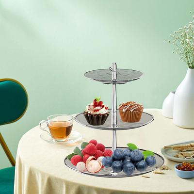 3-poschodový stojan na košíčky Stojan na koláče Stojan na zákusky Dezertný stolík Stojan na servírovanie poschodový tanier na ovocie