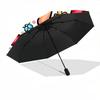 1pc Heart Flowers Pattern Automatic Folding Umbrella Durable Iron Frame,All Seasons Home Travel Outdoor Multifunctional Umbrella yy251115126