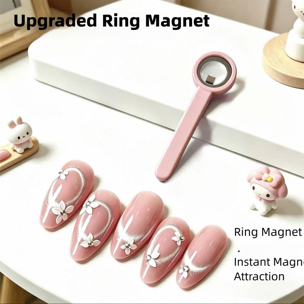 MIANEL New Upgrade 3-Second Hollow Cat Eye Magnet Strong Power Ring Magnet Fast Black Hole Effect for Magnetic Nail Art Beginner