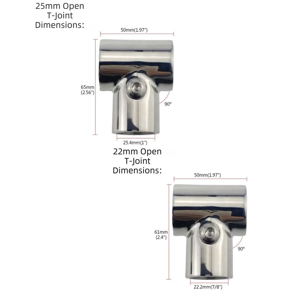 316 Stainless Steel Marine Handrail Fitting 90 Degree Hand Rail Fitting  Yacht Installations
