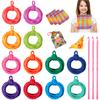 Loom Potholder Loops Weaving Craft Loops With 3pcs Crochet Hooks For Diy Crafts