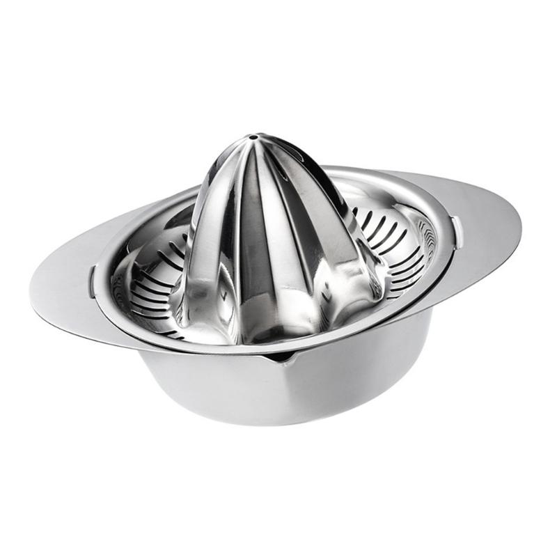 Steel Manual Citrus Juicer with Strainer Bowl Efficient Lemon Juice Extraction Tool Ergonomic Handle Home Kitchens Use