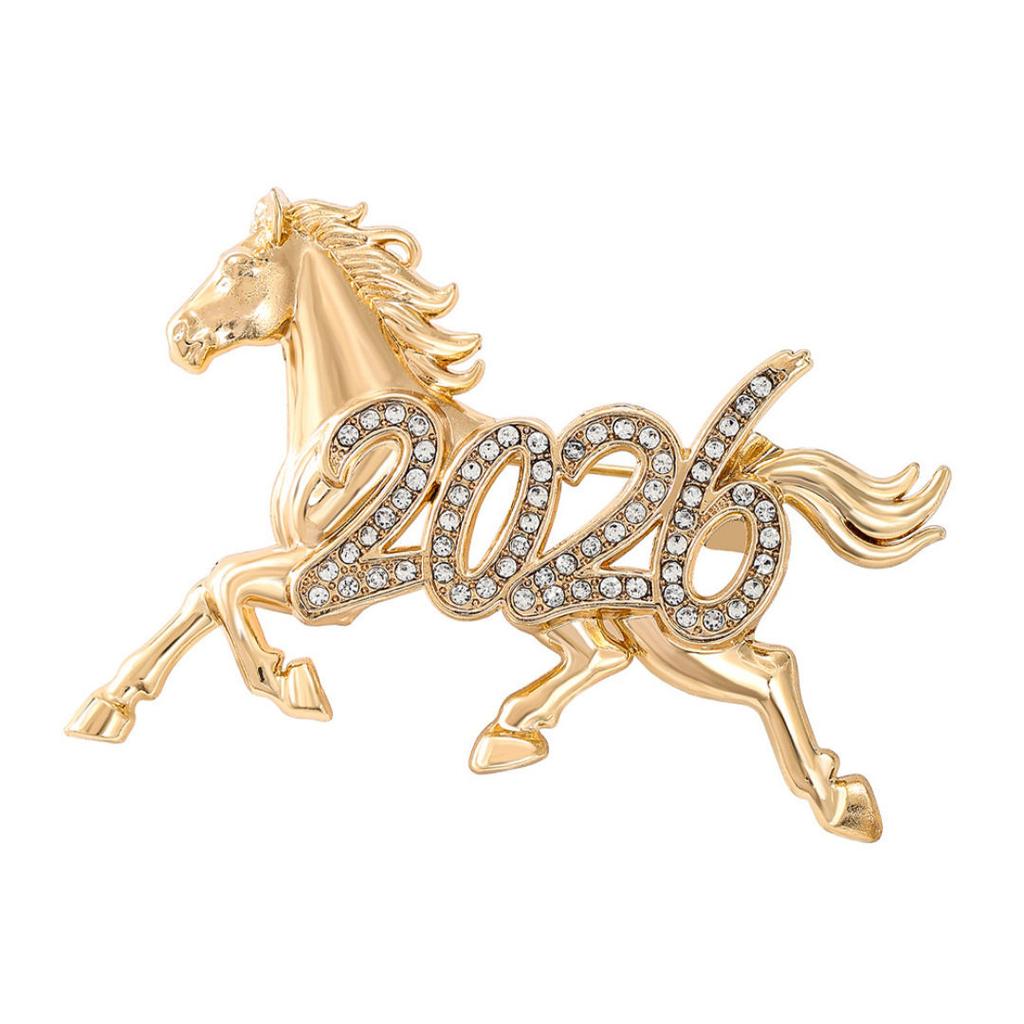 SKEDS Zodiac Horse Year Series Brooch High-End Luxury Chinese Style 2026 Birth Year Accessory Exquisite Animal Pin Gift