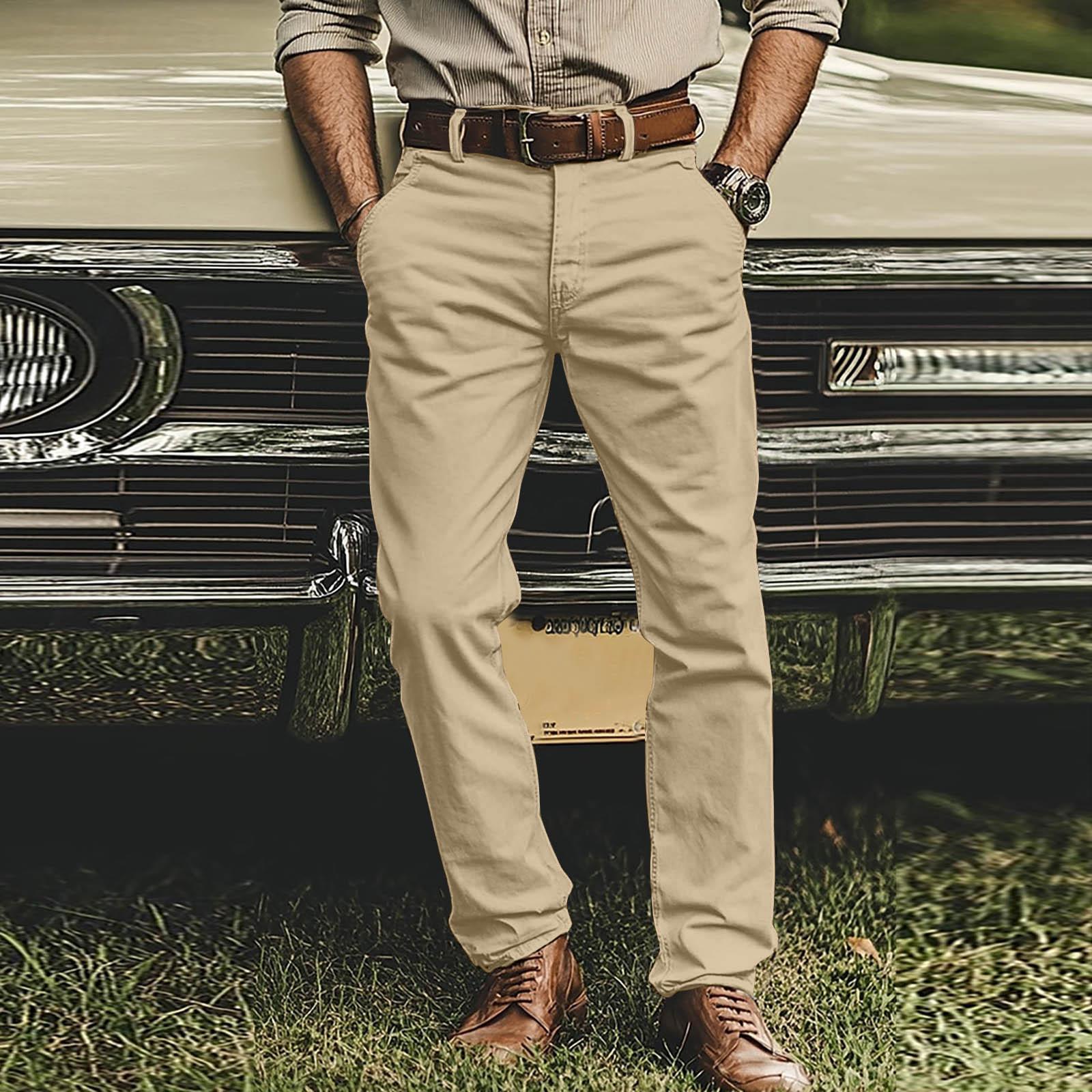 

Мужские комбинезоны, повседневные брюки с несколькими карманами и завязками, походные брюки, хлопковые саржевые брюки XXL хаки