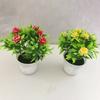 Add Color To Your Life Plastic Rose Mini Potted Plant Bonsai Home Decor