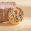 Vintage Pleated Hollow Round Circle Brooch Simple Corsage Premium Brooch