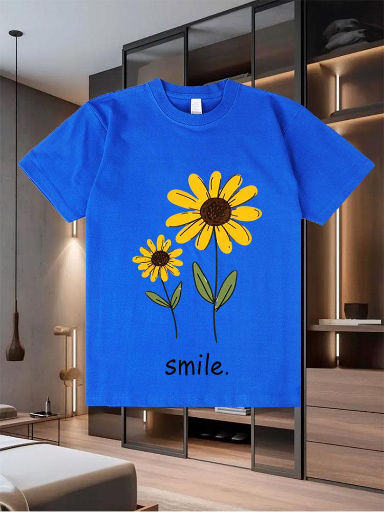 Men's New Printed Short-Sleeve T-Shirt for Summer a Fashionable Loose Pure Cotton Short-Sleeve Top