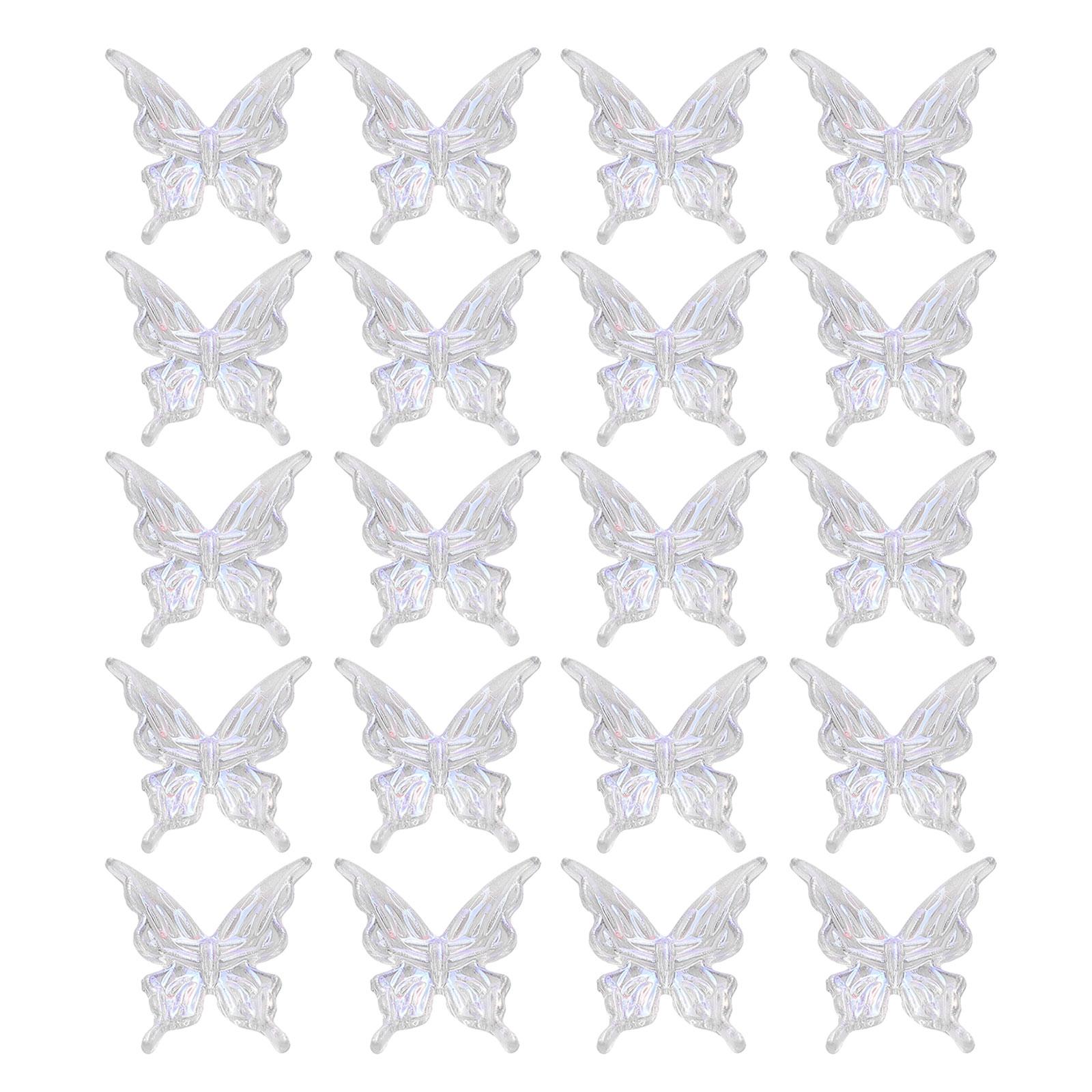 

Набор из 20 разноцветных бусин-бабочек для изготовления украшений и рукодельных проектов. Свободные разделительные бусины для ожерелий, браслетов. бежевый