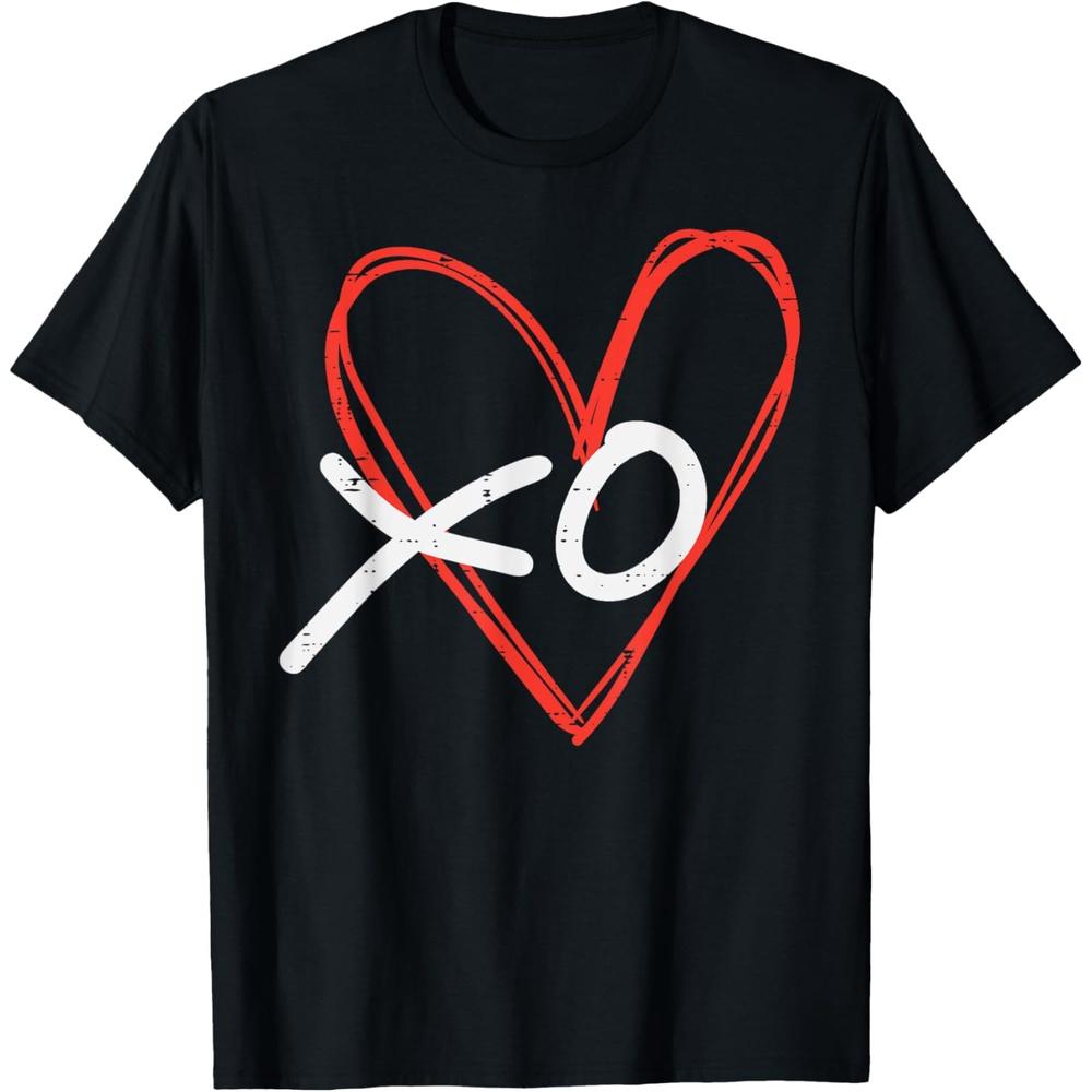 Valentines Day Heart XO Love Women Girls Boys Girls Teen Youth T-Shirt 3XL чёрный