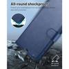 Coque de protection - BOOLING - Samsung Galaxy A25 5G - Cuir Synthétique - Bleu Marine - AntiChoc