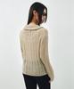 Mongdol Sheer Texture Knit Zip-Up Cardigan Beige Mdcd055Beige