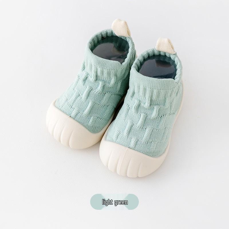 Soft Sole Non-slip Baby Walker Shoes - Solid Color Floor Socks for Boys & Girls, Ideal for Spring & Autumn Pre-walking.