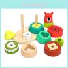 Wooden Stacking Toy For Toddlers With Bright Colors And Cognitive Development For Boys And Girls