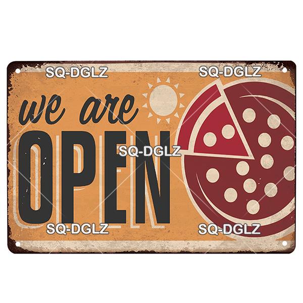 Italienische Pizza Vintage Metallschild Blechschild Vintage Dekoration Man Cave Plakette Hauswanddekoration Bar Schild Heimdekoration Poster