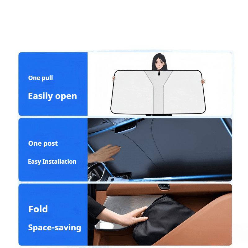 Windshield Sun Shade for Cadillac XT6 2020 2021 2022 2023 Accessories Window Shade Foldable Sunshade Protector Blocks UV Rays