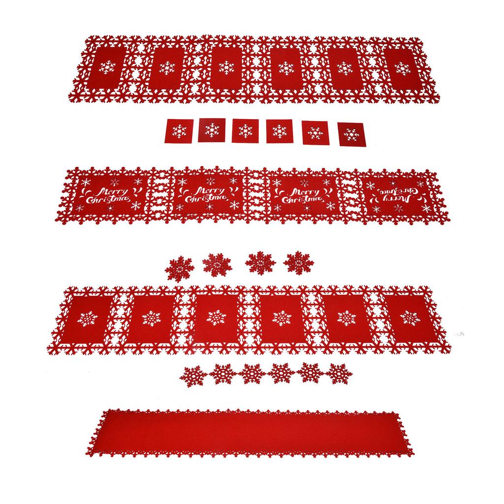 Christmas Table Runner Placemat Heat Protection Water Absorption Felt Table Runner Placemat