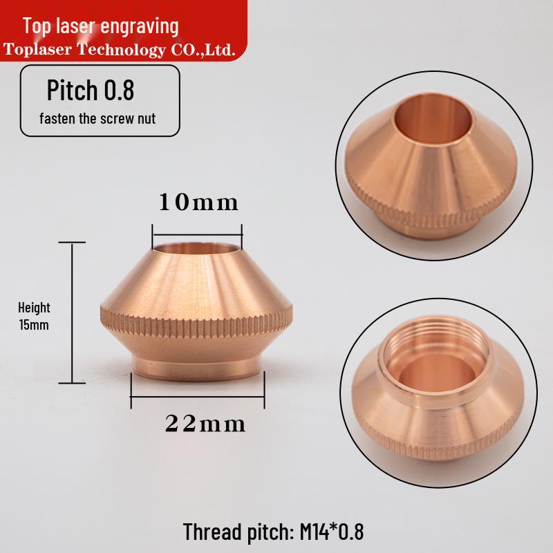 High-Speed Laser Cutting Nozzle Head - Single/Double Layer Red Copper 2832 Accessories