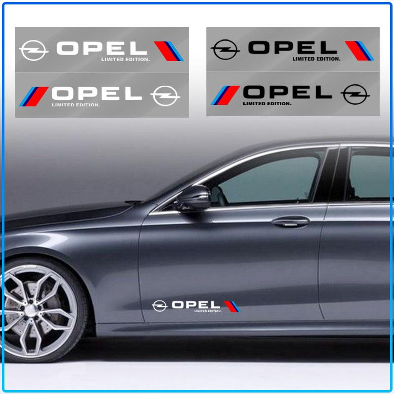2Pcs Car Body Decoration Stickers Door Personalized Sport 3D Stickers For Opel Astra H G J Insignia Mokka Zafira Corsa Vectra B C D