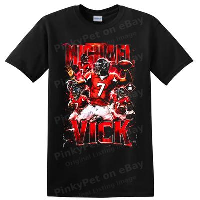 Michael Vick Atlanta Falcons NFL Quarterback Football T Shirt Red Graphic Fan