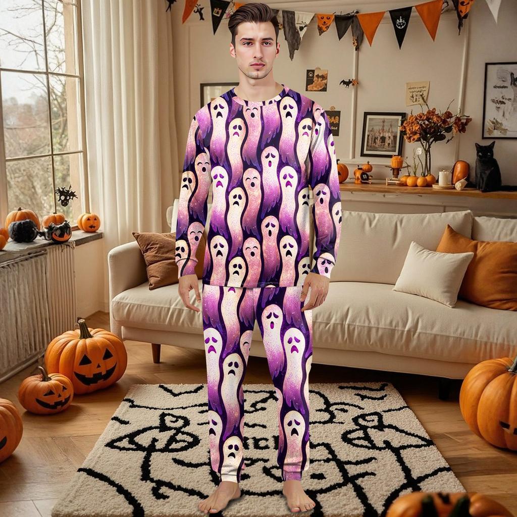 Zestawy z nadrukiem dla rodziny, Piżamy, Odzież wypoczynkowa, Stroje, Zestaw dla rodziny: Bluzki z długim rękawem + Spodnie