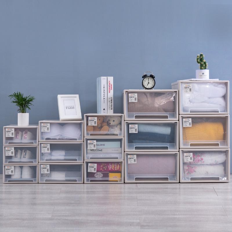 Drawer-Style Plastic Organizer Box: Multi-Layer Storage for Wardrobe & Clothing