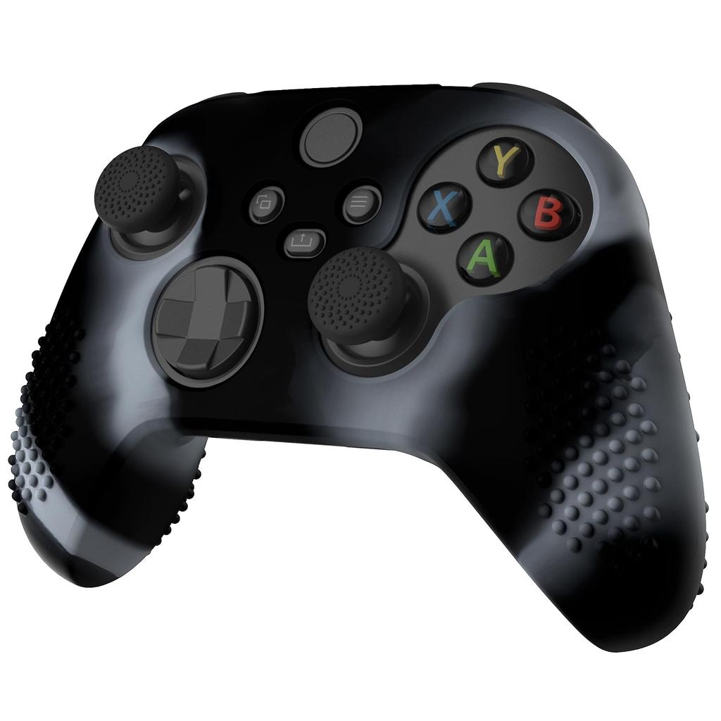 eXtremeRate PlayVital 3D Studded Xbox Series Controller Silicone Cover Skin with 6 Black Thumb Grip Soft Rubber Case Protector for Xbox Core Wireless