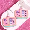 Playful Sardine Tin Inspired Earrings Lightweight Alloy Designs Accessories Colorful Fashion Jewelry For Casual Outfits