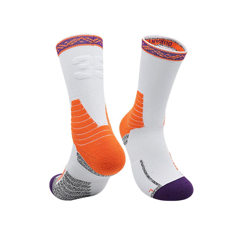 Summer Adult Towel Bottom Professional Basketball Socks Men'S Sweat-Absorbing Sports Socks Number Non-Slip Elite Socks Men'S